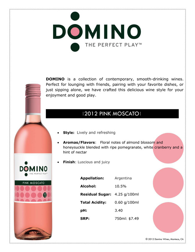 Domino 2012 Pink Moscato